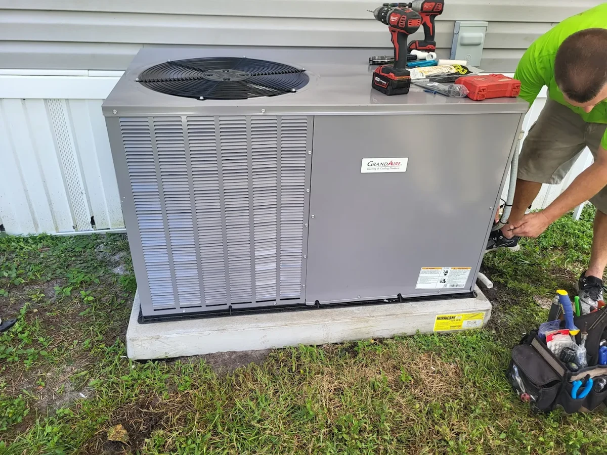 A new Daikin system professionally installed by a Florida A/C Services technician